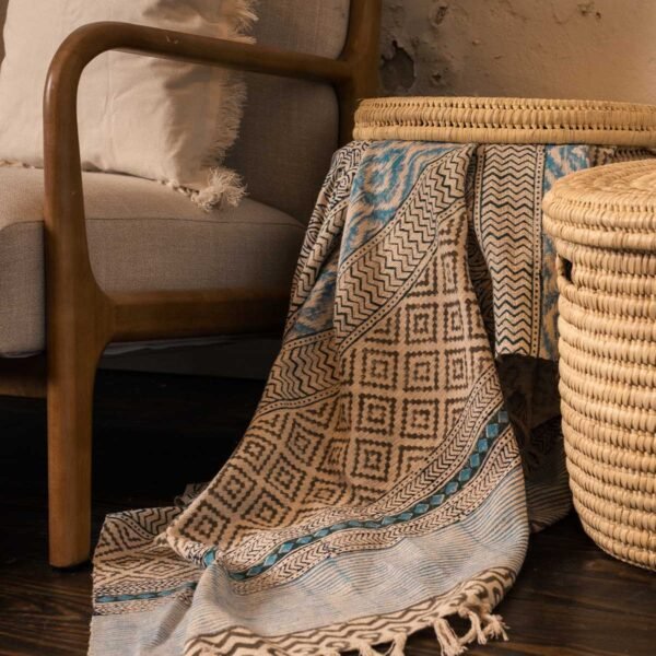 Seaside Stripes Patterned Throw Blanket