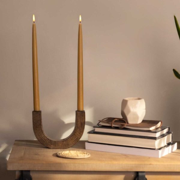 Arc Wooden Candle Holder
